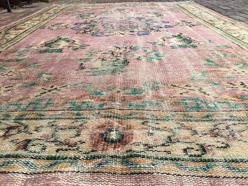 Antique Turkish Oushak Rug 290 cm x 178 cm Hand Knotted