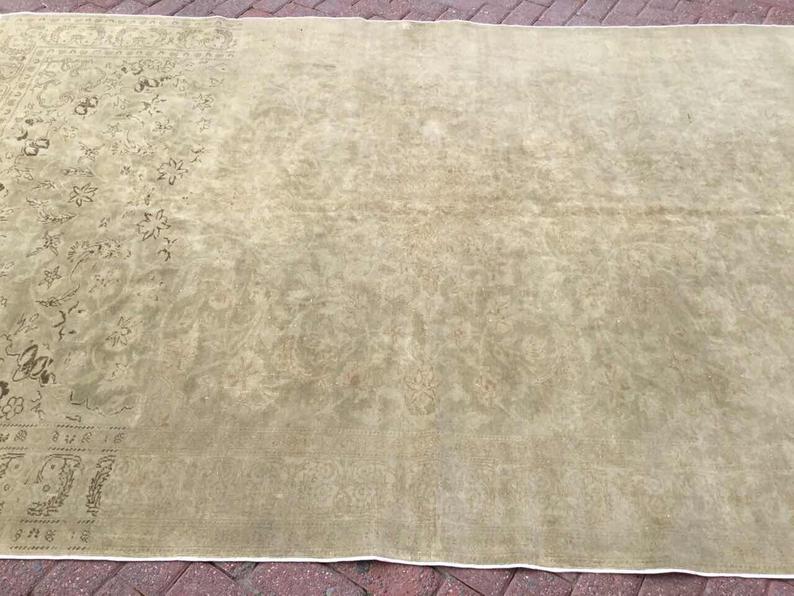 Antique Turkish Oushak Rug 293cm x 193cm Hand Knotted