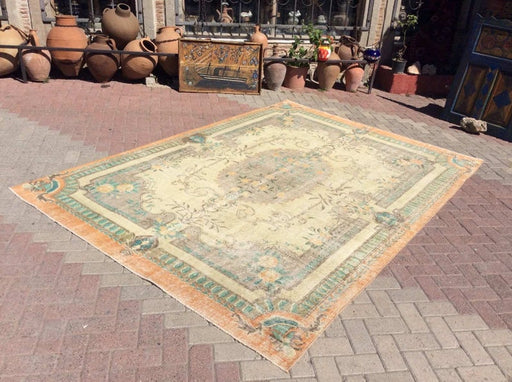 Antique Turkish Oushak Rug 307cm x 216cm Hand Knotted