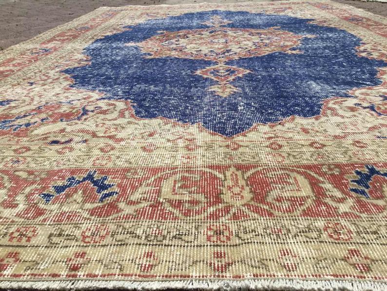 Antique Turkish Oushak Rug 309cm x 204cm Hand Knotted