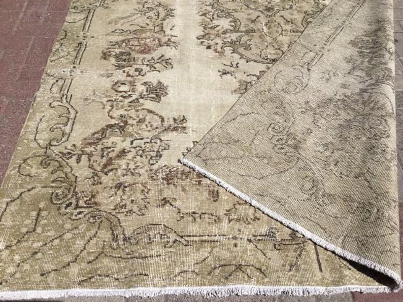 Antique Turkish Oushak Rug 310cm x 185cm Handmade