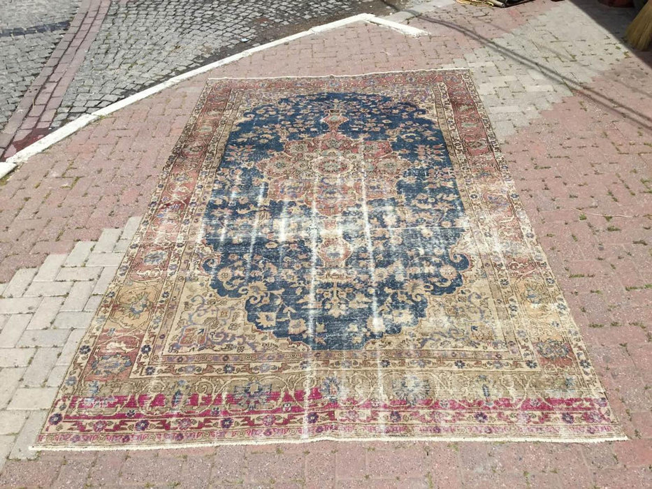 Antique Turkish Oushak Rug 330cm x 199cm Hand Knotted