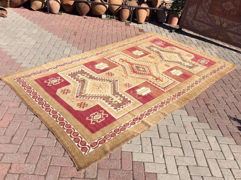 Antique Turkish Oushak Rug 332cm x 189cm Hand Knotted