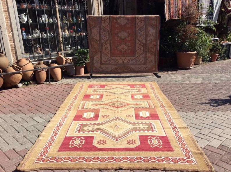 Antique Turkish Oushak Rug 332cm x 189cm Hand Knotted