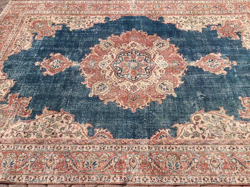 Antique Turkish Oushak Rug 338cm x 221cm Hand Knotted