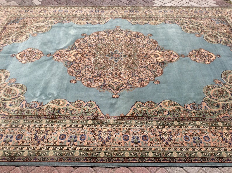 Antique Turkish Oushak Rug 383cm x 261cm Hand Knotted