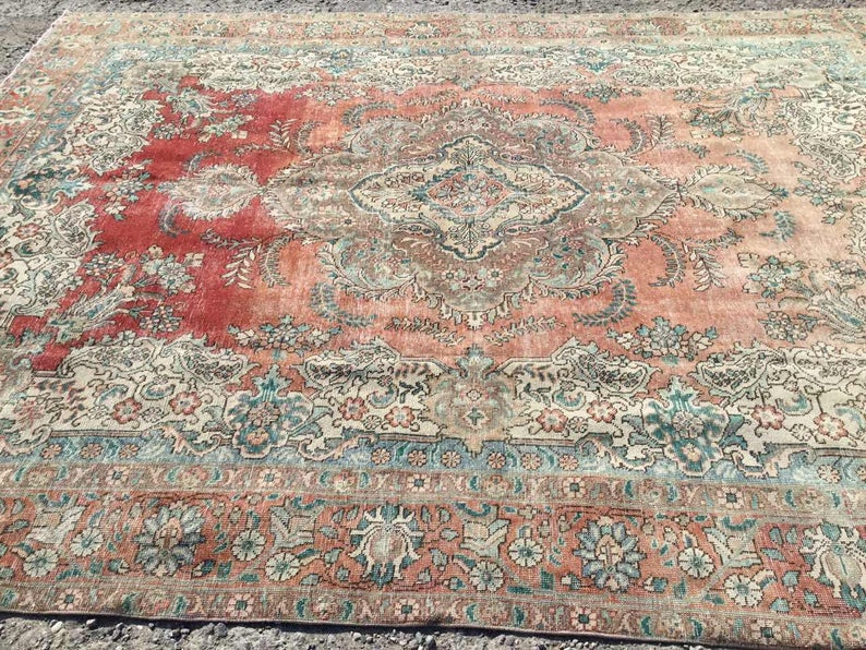 Antique Turkish Oushak Rug 384cm x 288cm Hand Knotted