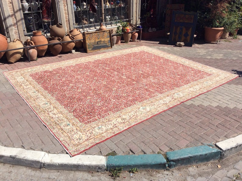 Antique Turkish Oushak Rug 390cm x 255cm Hand Knotted