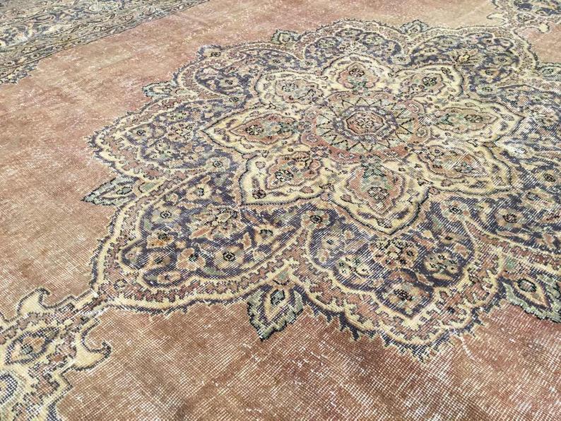 Antique Turkish Oushak Rug 420cm x 302cm Hand Knotted