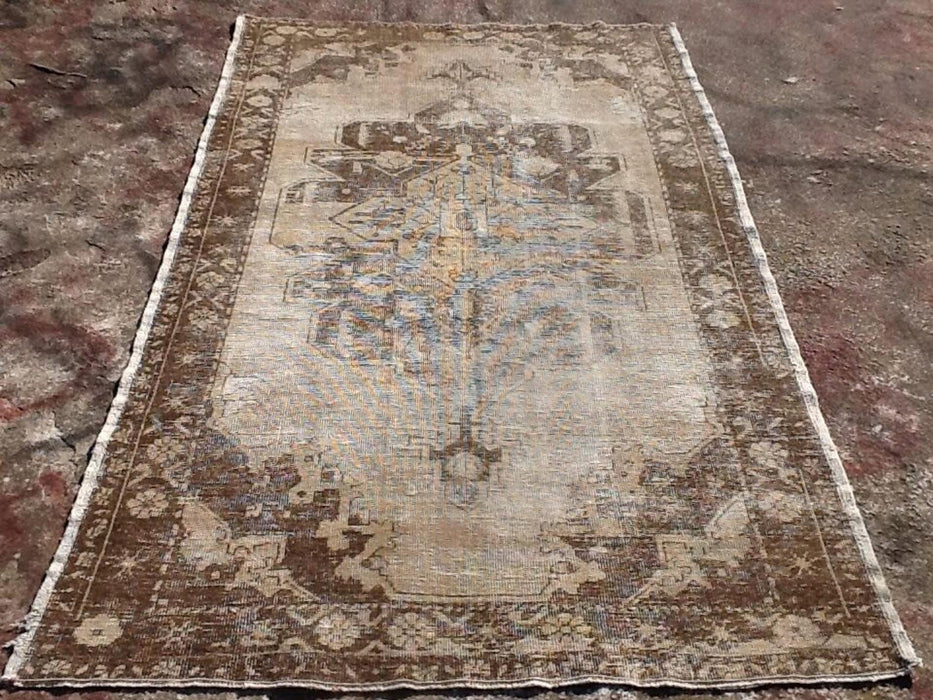 Antique Turkish Oushak Runner Rug 231cm x 134cm