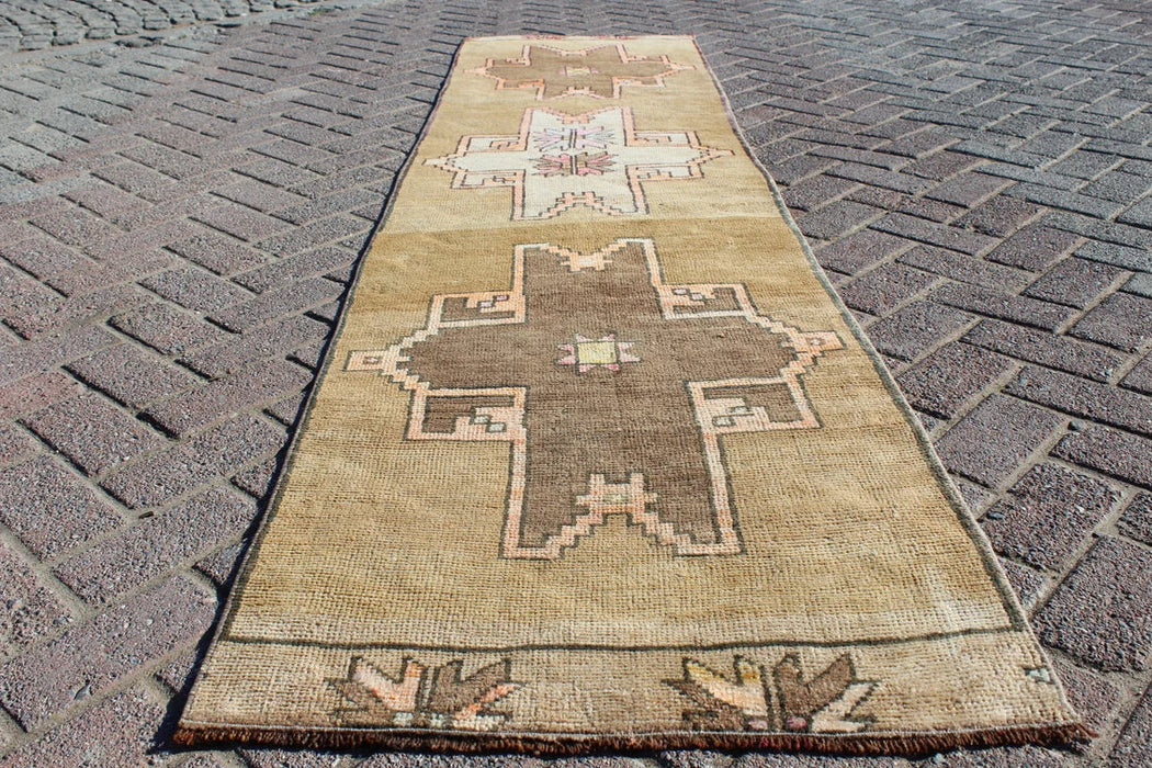 Antique Turkish Runner Rug 280cm x 67cm Hand Knotted