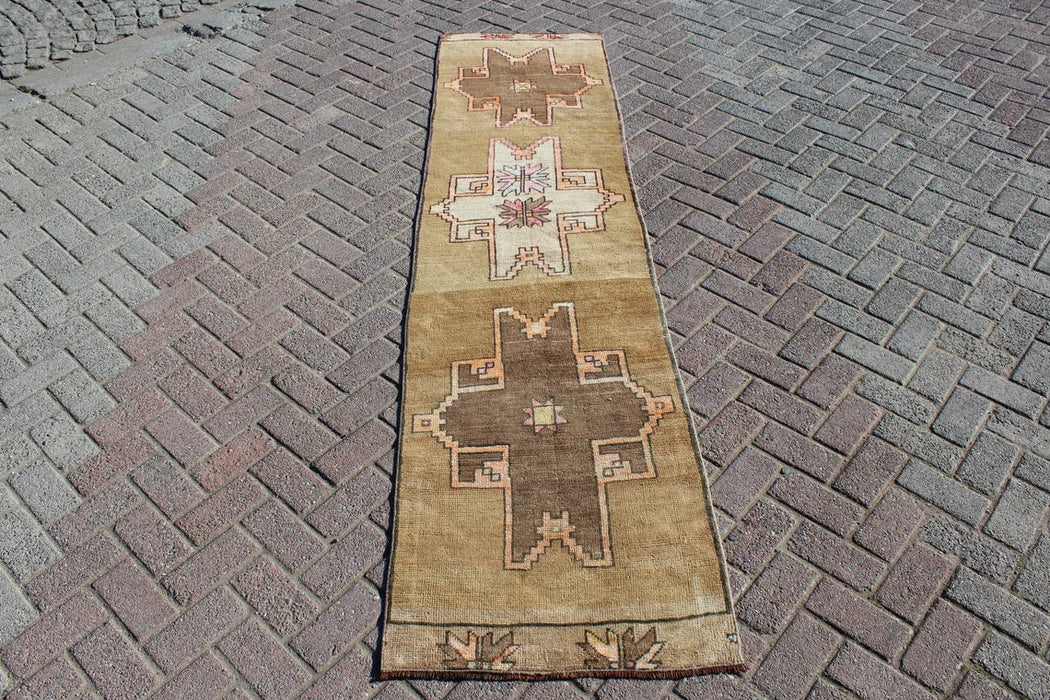 Antique Turkish Runner Rug 280cm x 67cm Hand Knotted