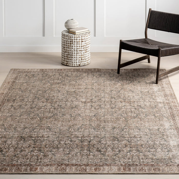 Antiqued Brown Jute-Blend Area Rug 160 cm x 230 cm