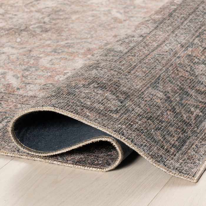 Antiqued Brown Jute-Blend Area Rug 160x230 cm