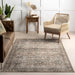 Antiqued Brown Jute-Blend Medallion Rug 160x230 cm