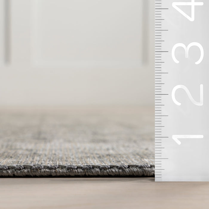 Antiqued Grey Jute-Blend Area Rug 120x180 cm