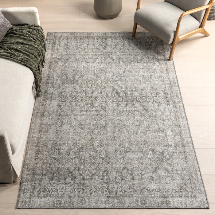 Antiqued Grey Jute-Blend Area Rug 150x240 Centimeters