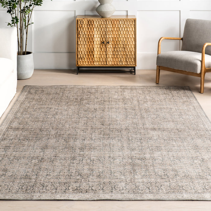 Antiqued Grey Jute-Blend Area Rug 170x240 cm