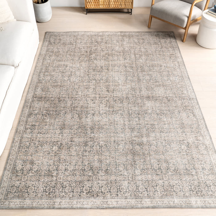 Antiqued Grey Jute-Blend Area Rug 170x240 cm