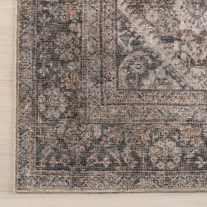 Antiqued Jute-Blend Area Rug 120x180 cm Brown