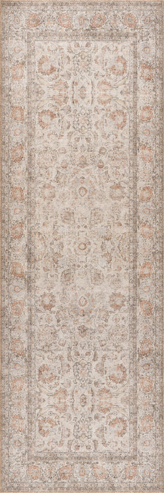 Antiqued Jute-Blend Area Rug 140cm Light Brown