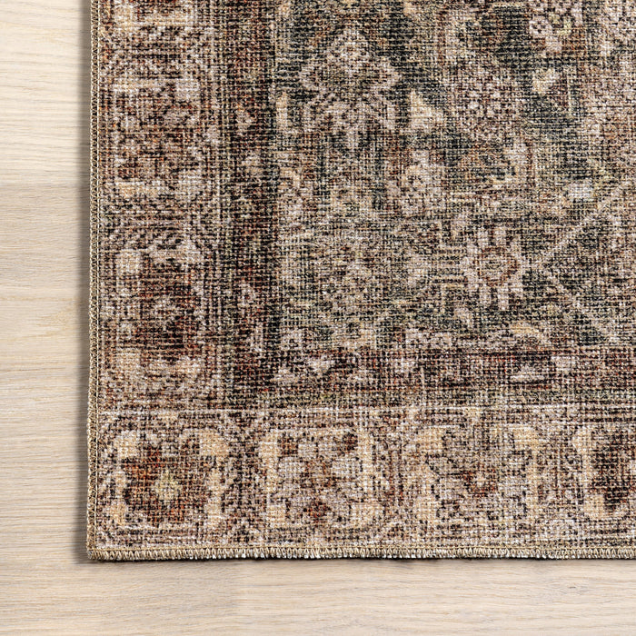 Antiqued Jute-Blend Area Rug 152Cm Brown