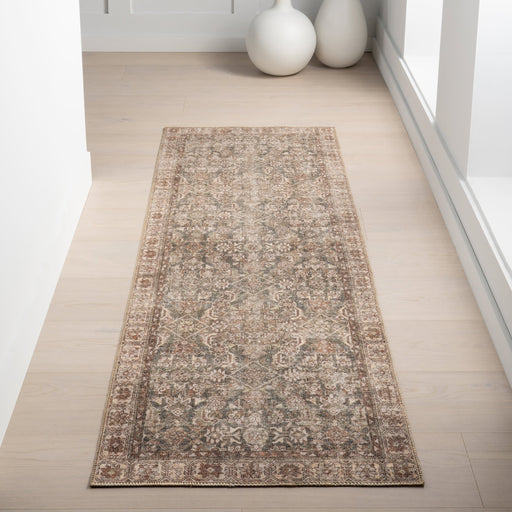 Antiqued Jute-Blend Area Rug 152Cm Brown