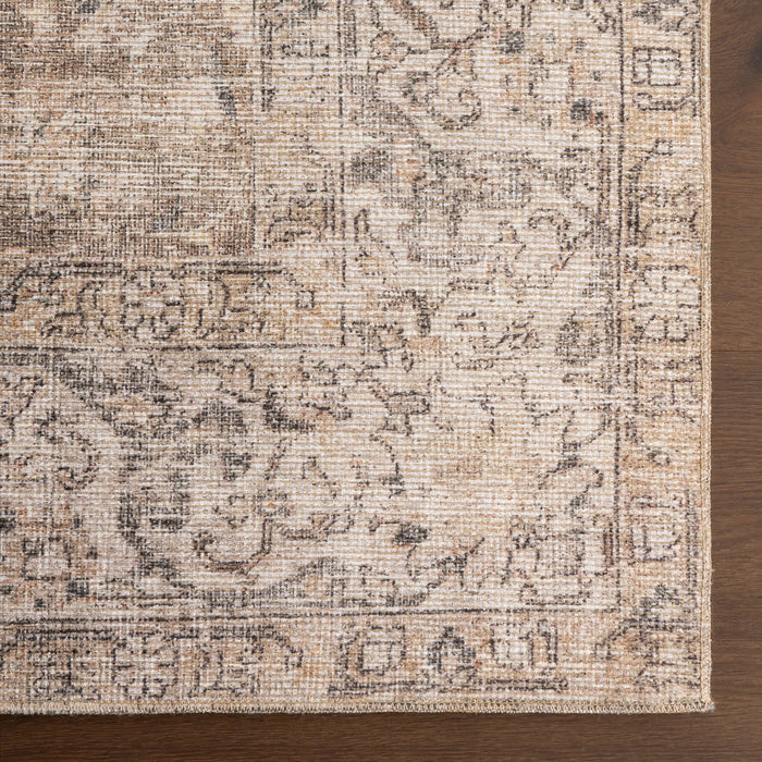 Antiqued Jute-Blend Area Rug 160 cm Brown