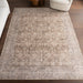 Antiqued Jute-Blend Area Rug 160 cm Brown