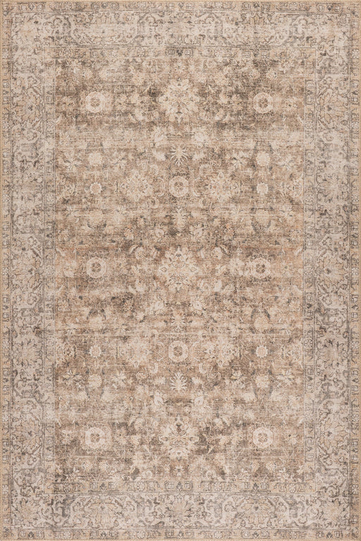 Antiqued Jute-Blend Area Rug 160 cm Brown