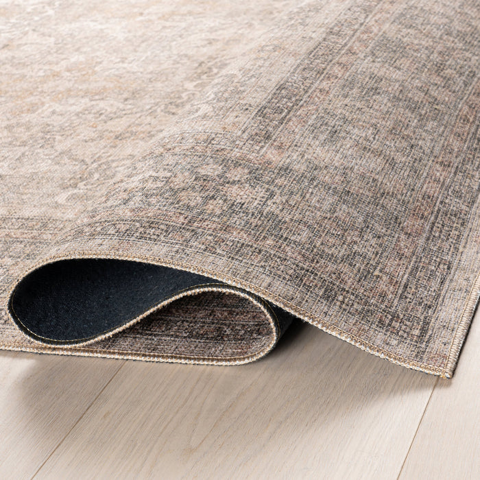 Antiqued Jute Blend Area Rug 160x230 cm Dark Beige