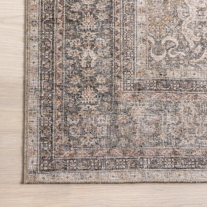 Antiqued Jute Blend Area Rug 160x230 cm Dark Beige