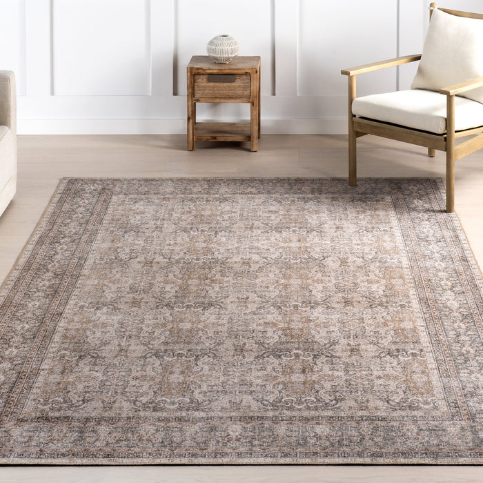 Antiqued Jute Blend Area Rug 160x230 cm Dark Beige