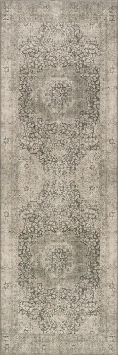 Alfombra envejecida de mezcla de yute 160x230 cm gris