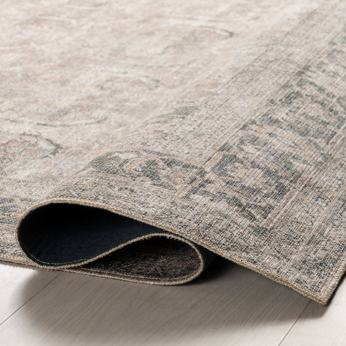 Antiqued Jute-Blend Area Rug Brown 120x180 cm