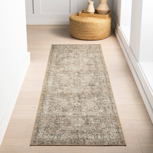 Antiqued Jute Blend Area Rug Dark Beige 150x200 cm