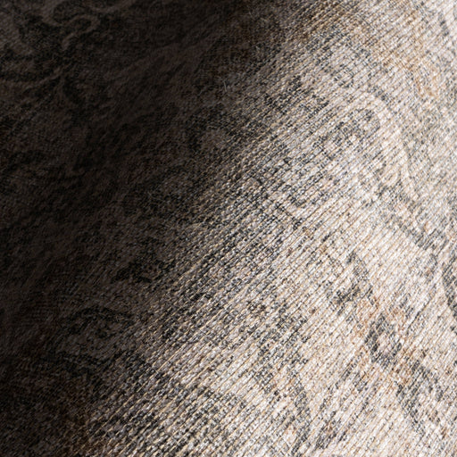 Antiqued Jute Rug in Dark Beige for Vintage Home Decor
