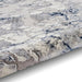 Apollo 2677 Modern Abstract Distressed Marble Metallic Shimmer High-Density Textured Flat Pile Grey/Navy/Cream Rug