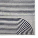 Apollo 2683 Modern Geometric Swirl Distressed Metallic Shimmer High-Density Textured Flat Pile Grey/Navy/Cream Rug