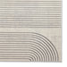 Apollo 2683 Modern Geometric Swirl Distressed Metallic Shimmer High-Density Textured Flat Pile Grey/Silver/Ivory Rug