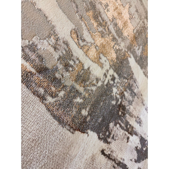 Apollo GR579 Modern Abstract Distressed Metallic Shimmer High-Density Textured Flat Pile Beige/Grey/Bronze/Terra/Brown/Cream Rug