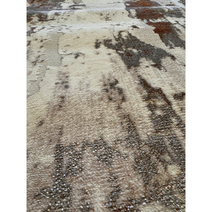 Apollo GR579 Modern Abstract Distressed Metallic Shimmer High-Density Textured Flat Pile Beige/Grey/Bronze/Terra/Brown/Cream Rug