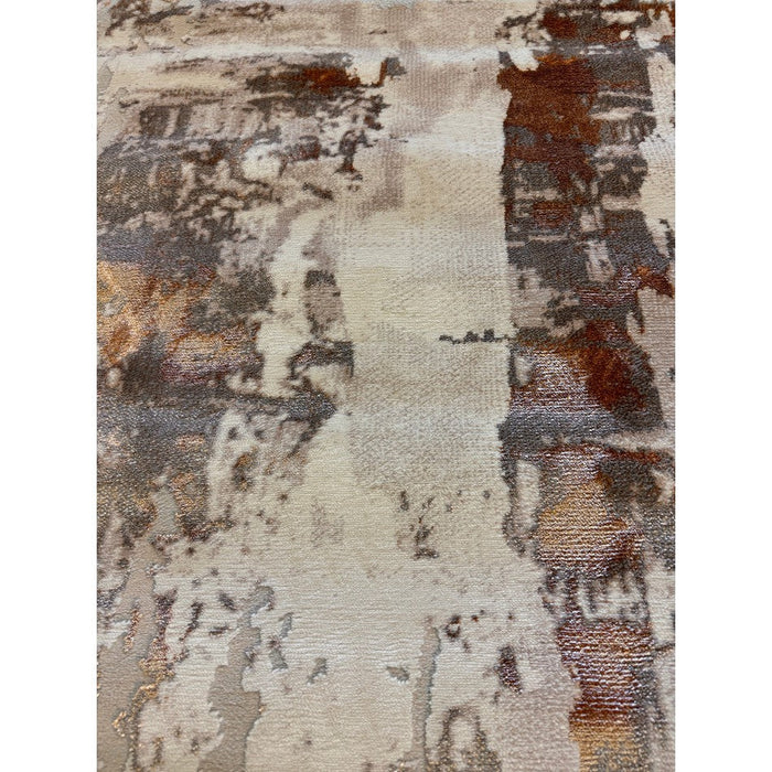 Apollo GR579 Modern Abstract Distressed Metallic Shimmer High-Density Textured Flat Pile Beige/Grey/Bronze/Terra/Brown/Cream Rug