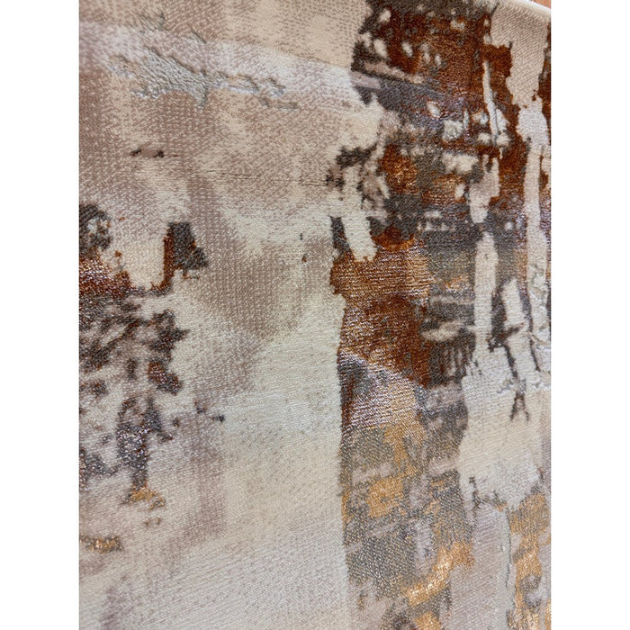 Apollo GR579 Modern Abstract Distressed Metallic Shimmer High-Density Textured Flat Pile Beige/Grey/Bronze/Terra/Brown/Cream Rug