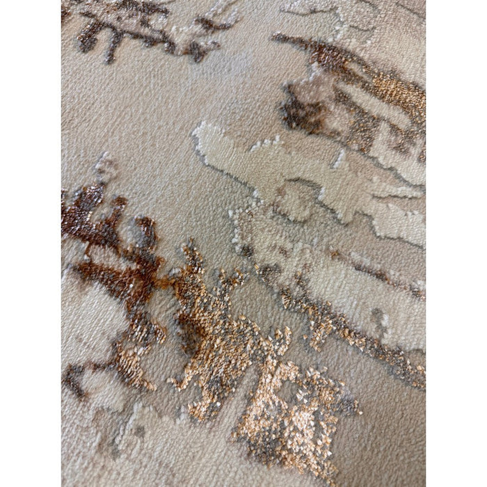 Apollo GR579 Modern Abstract Distressed Metallic Shimmer High-Density Textured Flat Pile Beige/Grey/Bronze/Terra/Brown/Cream Rug