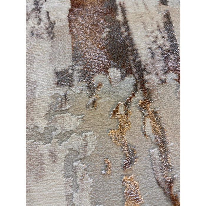 Apollo GR579 Modern Abstract Distressed Metallic Shimmer High-Density Textured Flat Pile Beige/Grey/Bronze/Terra/Brown/Cream Rug