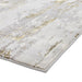 Apollo GR579 Modern Abstract Distressed Metallic Shimmer High-Density Textured Flat Pile Grey/Gold/Cream Rug