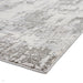 Apollo GR579 Modern Abstract Distressed Metallic Shimmer High-Density Textured Flat Pile Grey/Silver/Ivory Rug