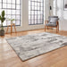 Apollo GR579 Modern Abstract Distressed Metallic Shimmer High-Density Textured Flat Pile Grey/Silver/Ivory Rug