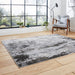 Apollo GR580 Modern Abstract Distressed Metallic Shimmer High-Density Textured Flat Pile Grey/Cream Rug